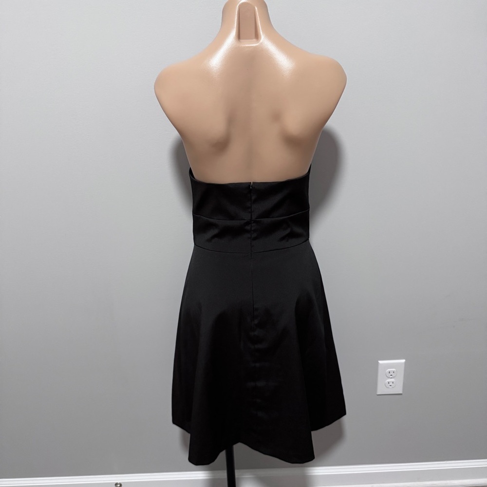 White House Black Market Black Strapless Cocktail Formal Dress 2 - Picture 4 of 5